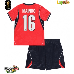 Englanti Kobbie Mainoo #16 Vieraspaita Lapsille MM-kisat 2026 Lyhythihainen (+ shortsit)